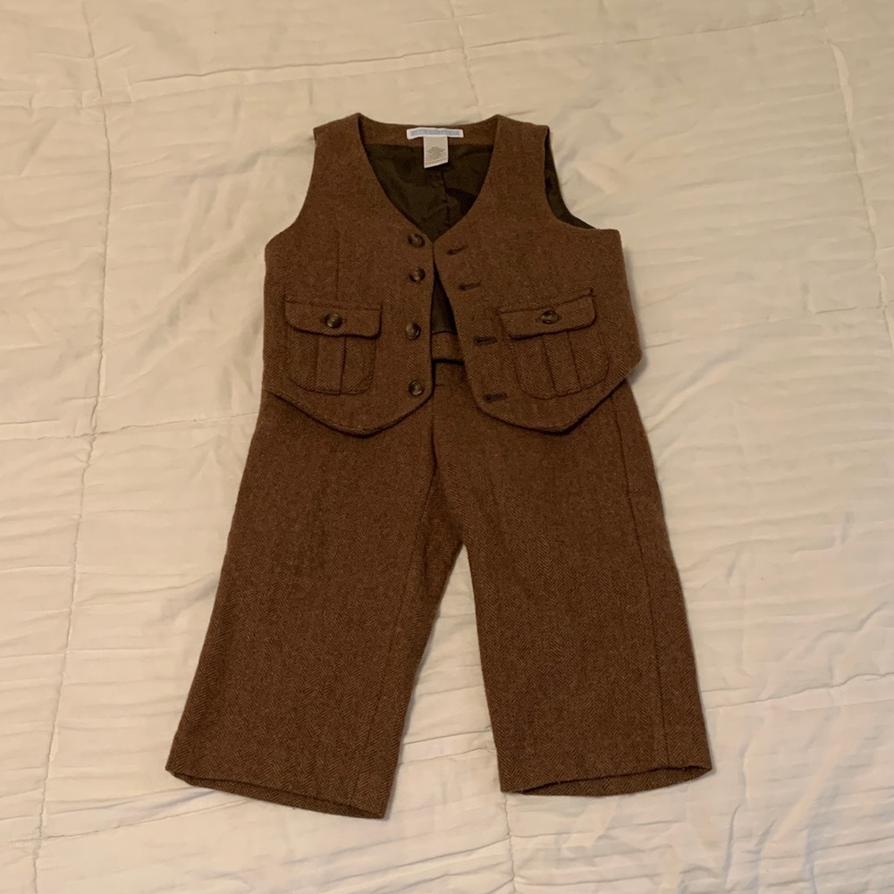 Janie and Jack Brown Wool Blend Vest